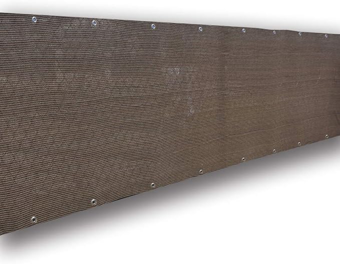 Alion Home Elegant Privacy Screen Windscreen Mesh for Balcony, Backyard, Deck, Patio, Fence, Pool, Porch, Railing - Brown/Mocha (5' x 5')