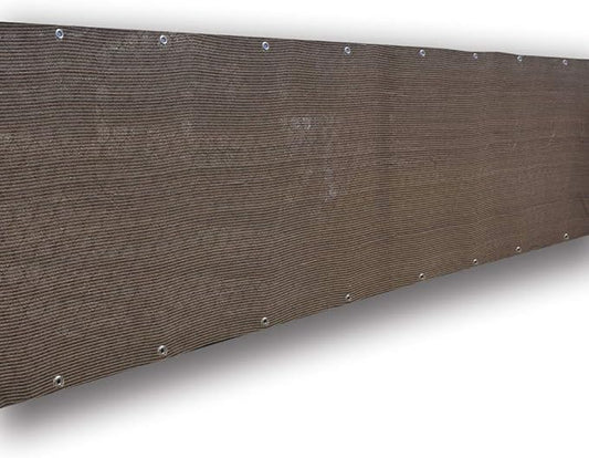 Alion Home Elegant Privacy Screen Windscreen Mesh for Balcony, Backyard, Deck, Patio, Fence, Pool, Porch, Railing - Brown/Mocha (5' x 5')