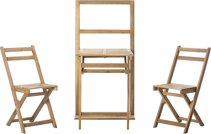 SAFAVIEH PAT6756A Outdoor Collection Griffen Balcony Natural Set Dining Cabinet