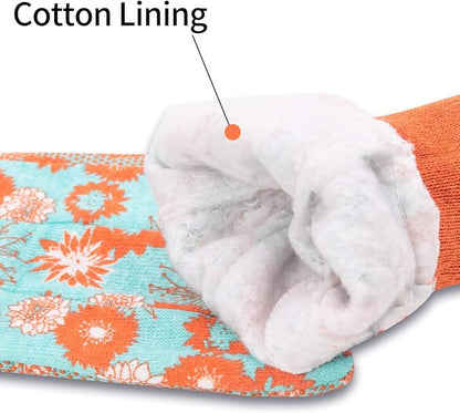 HANDLANDY 4 Pairs Women Garden Gloves, Cotton Ladies Soft Jersey Gardening Gloves with PVC Dots, Floral Yard Work Gloves