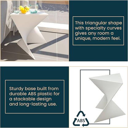 LeisureMod Danbury Modern Vanity Side Table, White