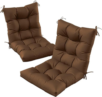 Patio Seat&Back Chair Cushions for Outdoor Furniture，Comfortable Cushions for Rocking/Dining/Lawn Chair-Set of 2
