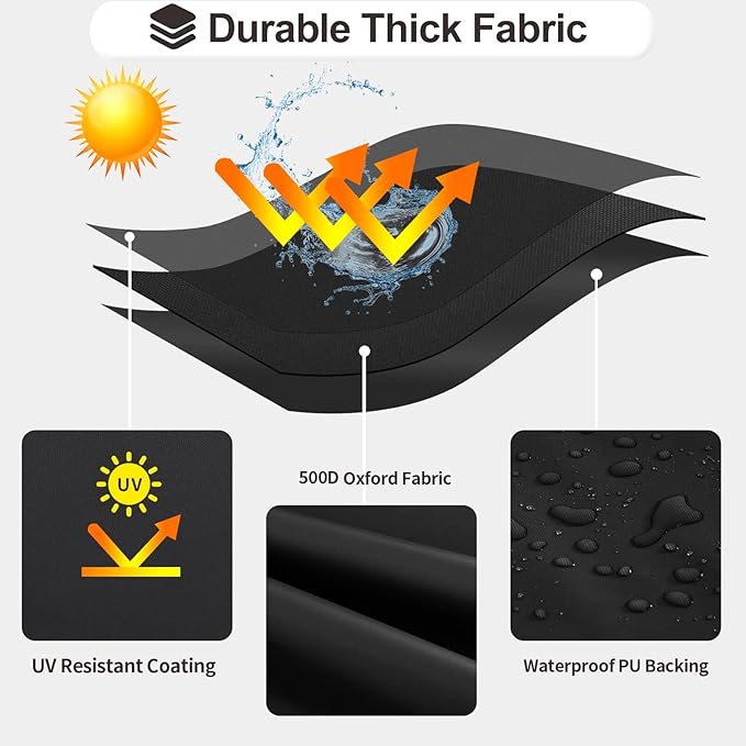 PureFit Outdoor Chaise Lounge Cover, Lounge Chair Covers Waterproof Patio Furniture Lounge Chair Cover, UV Resistant & Weatherproof, 1 Pack, 78"L x 35.5"W x 33"H Inches, Black