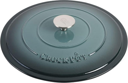 Crock-Pot Crock Pot Artisan Enameled Cast Iron Braiser W/Lid, 5 Quart, Slate Gray (Pack of 2)