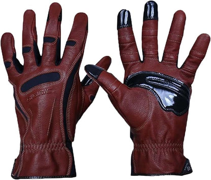 Bionic Gloves Men's 2X-Large Brown Tough Work Gloves with Natural Fit Premium Leather