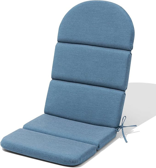 Crestlive Sunbrella Adirondack Chair Cushion, 50 x 19.6 inch, Water Repellent, Fade Resistant, High Back Outdoor Chair Cushion for Patio, Denim Blue