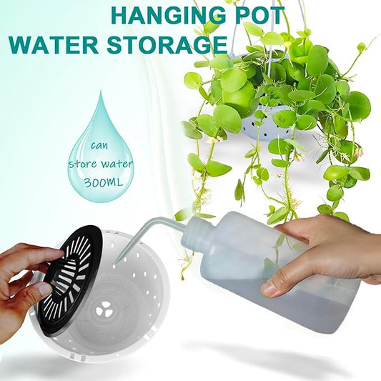 24 Sets 7.8inch Hanging Plant Pot Plastic Orchid Flower Planter with Hook Root Controlling Flower Pot for Indoor Outdoor Balcony Patio Garden Home Decorations