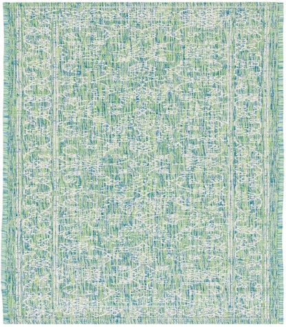 SAFAVIEH Washable Rug Outdoor Courtyard Collection - 2'3" x 12' Runner, Green & Ivory, Non-Shedding & Easy Cleaning, Ideal for Patio, Entryway, Mudroom, Hallway, Kitchen (CY8680-55721)