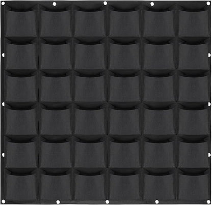 MANCHAP 36 Pockets Vertical Garden Wall Planter, Hanging Wall Planter Pockets, Vertical Hanging Wall Planter for Flower Vegetable Indoor and Outdoor, Black