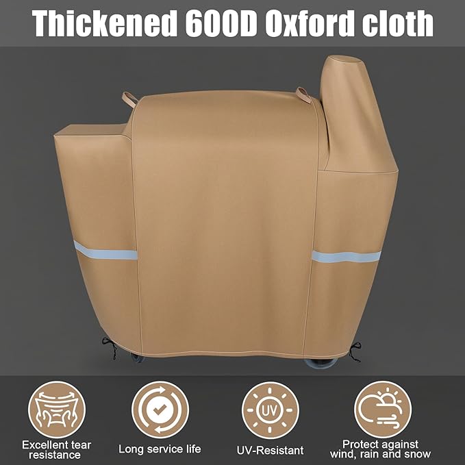 QuliMetal Grill Cover for Pit Boss 850-820 - Z Grill 700 Pellet BBQ Cover for Pit Boss 820 Deluxe,Pro 850 and Z Grill 700 Premium Wood Pellet Smoker Cover for Pitboss Waterproof & 600D Heavy Duty