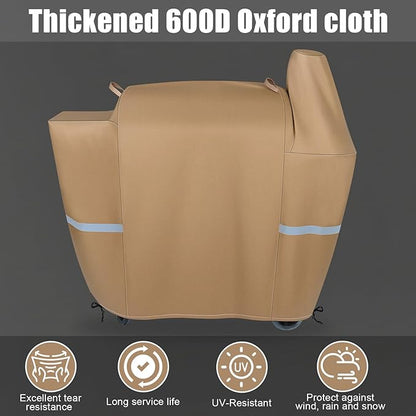 QuliMetal Grill Cover for Pit Boss 850-820 - Z Grill 700 Pellet BBQ Cover for Pit Boss 820 Deluxe,Pro 850 and Z Grill 700 Premium Wood Pellet Smoker Cover for Pitboss Waterproof & 600D Heavy Duty
