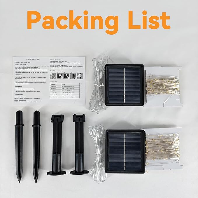 Solar String Lights Outdoor Waterproof 6 Pack Total 198ft 600LED 8 Modes Twinkle Lights Solar Fairy Lights for Patio, Garden Yard Party Tree Christmas Halloween Decoration, White