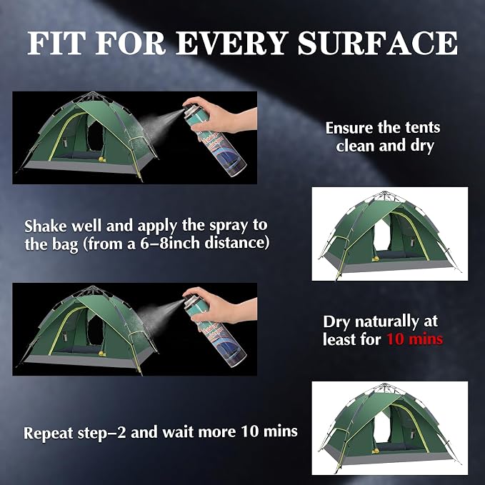 Outdoor Waterproofing Spray, 13.5 Oz Outdoor Water Shield,Water Repellent Spray for Outdoor,Tent Waterproofing Spray for Patio Furniture Against Rainy Spring Summer Fabric Shoes Spray for Protection