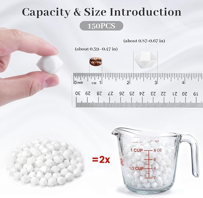 DomeStar 150PCS Fake Ice, White Acrylic Fake Diamonds Vase Filler Plastic Gems Crushed Ice Rocks for Home Table Decorations