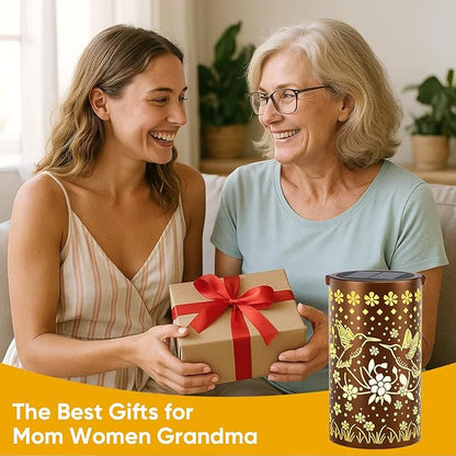 Hummingbird Solar Lanterns Outdoor Waterproof: Decorative Hanging Metal Lanterns for Patio Yard Pathway - Solar LED Garden Lights for Outdoor Decor - Xmas Gifts for Women Mom Grandma 2025 1 Pack