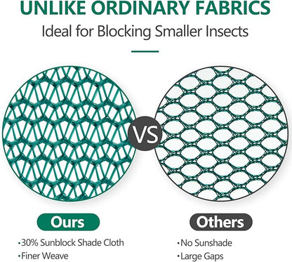 Garden Bed Cover 2 Pack, Mesh Netting Tent, Crop Cage for Raised Bed,- 30% Sunblock Shade Cloth with Metal Anchoring Spikes - Protects Plants Against Birds and Small Animals - 45"x22"x16"(H)