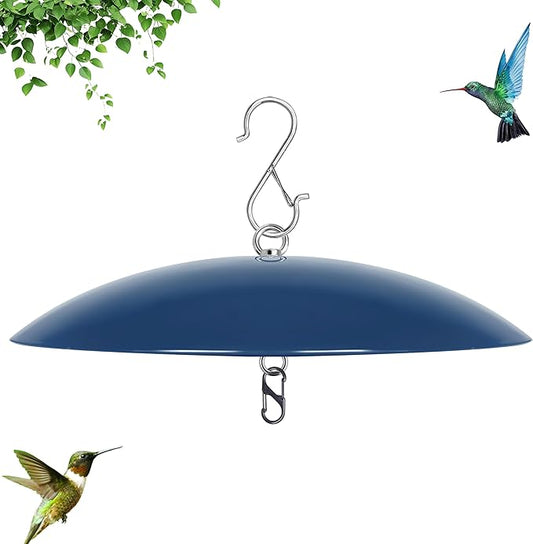 Bird Feeder Dome Guard,Squirrel Baffle for Hanging Feeder,13-Inch Cover for Shepherd's Hook in the Outdoors,Smart Birds Feeder's Umbrella(Blue), 1 Pack