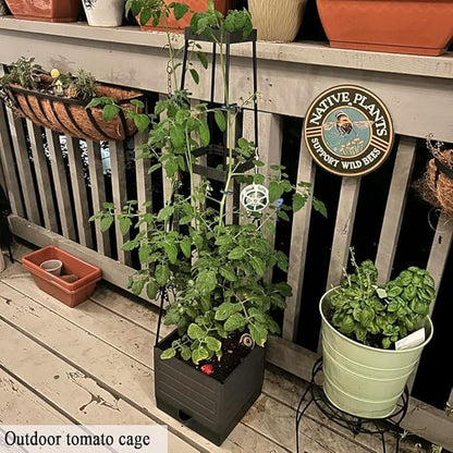 Tomato Planter with Trellis, 43" Self-Watering, Portable Planter Box for Climbing Plants, Outdoor Raised Garden Bed for Tomato, Potato, Vegetables, Chili