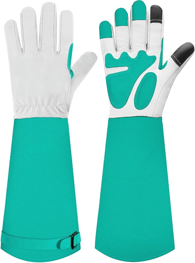 Long-Gardening-Gloves for Women/Men - Thorn Proof Rose Pruning Gloves Heavy Duty Gauntlet, Best Garden Gifts for Gardener-L