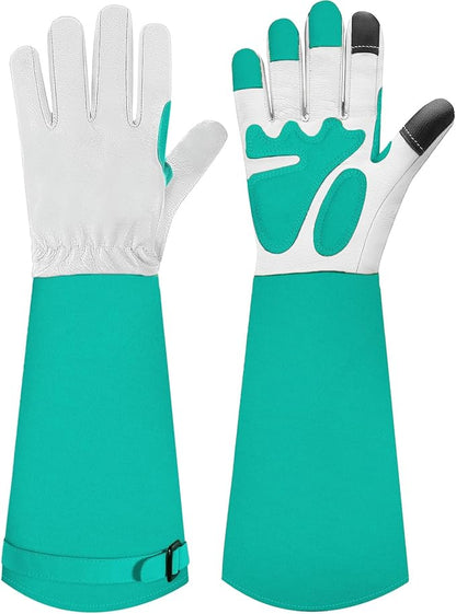 Long-Gardening-Gloves for Women/Men - Thorn Proof Rose Pruning Gloves Heavy Duty Gauntlet, Best Garden Gifts for Gardener-L