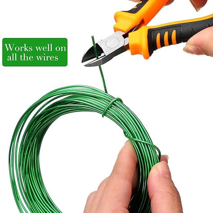 Mudder 5 Roll Aluminum Bonsai Training Wire Tree 1/1.5/2.0mm 160 Feet Total with Bonsai Wire Cutter Anodized Training for Holding Branches Small Trunks(Classic)