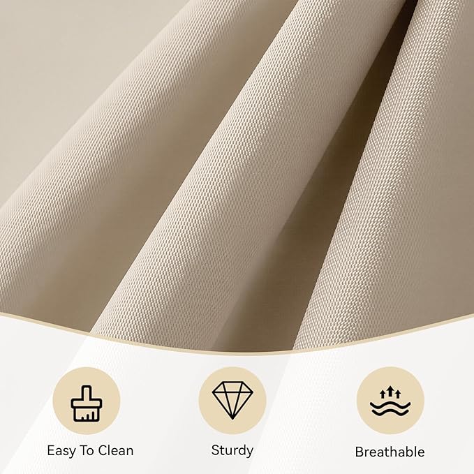 Aoxun 14pcs Patio Cushion Covers Replacement, Waterproof Outdoor Furniture Cushion Covers with Zipper and Non-Slip Bottom, Patio Sofa Couch 3 Sizes for Patio Sectional, Covers Only (Beige)