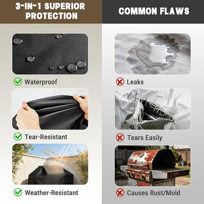 66 inch Grill Cover Fits for Kenmore 6-Burner Propane Gas Grills PG-A40611S0L PG-40611S0L, Heavy Duty Waterproof BBQ Cover for PG-40603-L, Weatherproof & UV Resistant Outdoor Grill Protector