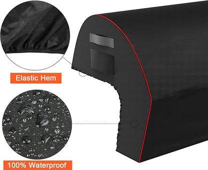 QuliMetal 32 inch Built-in Grill Cover for Bull 45005 Built in Gas Grill - 600D Heavy Duty Waterproof BBQ Grill Top Cover with Handle and Elastic Hem for Bull Lonestar 4 Burner