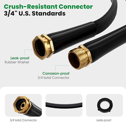 Garden Hose 25FT, Non-Expanding Water Hose Ultra Lightweight, Kink-Free, Burst-Resistant, Lead-Free, Durable & Flexible High-Pressure Hose for Yard, Lawn, Outdoor, Car Washing