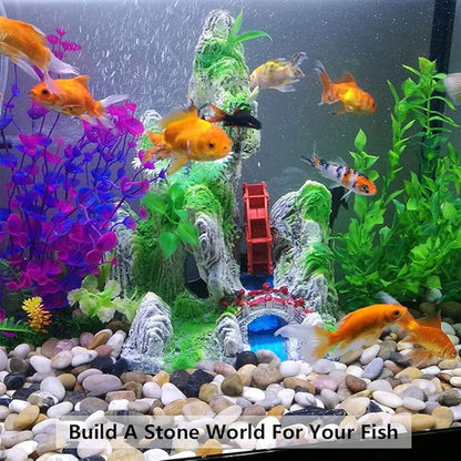 YISZM 40lbs White River Rocks for Garden Landscaping, 1-2 Inch Natural Pebbles for Indoor Plants, High Polished Decorative Stones Outdoor and Indoor DIY Vase Filler Fish Tank Aquariums
