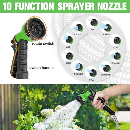 TVKB Metal Garden Hose 25ft Stainless Steel Metal water Hose Super Tough & Flexible Water pipe Lightweight, Crush Resistant Aluminum Fittings, Kink & Tangle Free, Rust Proof