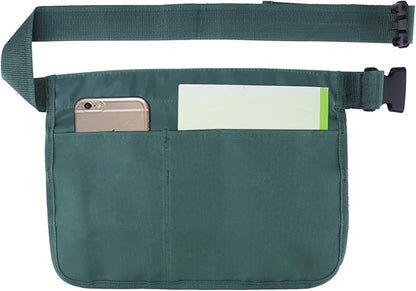 Gardening Tool Waist Bag Belt Heavy Duty Oxford Tool Apron with 7 Pockets of Different Sizes and Depth (Green)