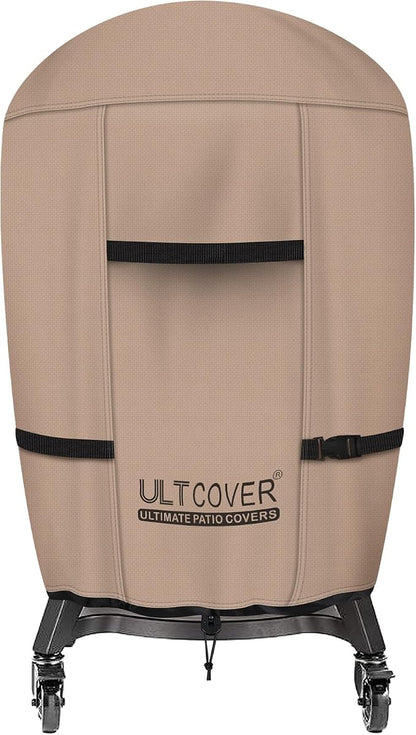 ULTCOVER Outdoor Waterproof Charcoal Kamado Joe Grill Cover for 18 inch Char-Griller Char-Broil and Other Round Smokers Size Up to 30” Dia x 45” H
