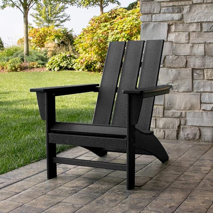 POLYWOOD AD420LI Modern Adirondack Chair, Lime