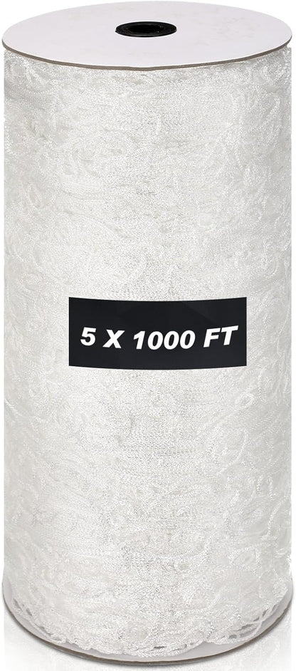 Berlune 5 x 1000 ft Trellis Netting Roll Soft Mesh Nylon Heavy Duty Garden Trellis Netting Bulk for Climbing Plants, Grape Racks, Growing Support Bean, Pea, Tomatoes