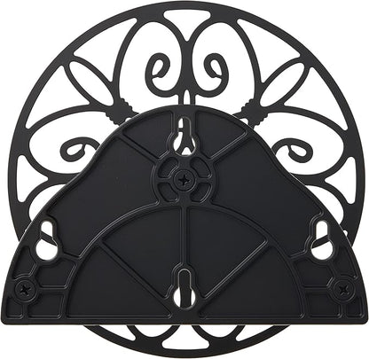 Liberty Garden Products 670 Wall Mounted Decorative Hose Butler, Holds 125-Feet of, Black (Pack of 2)