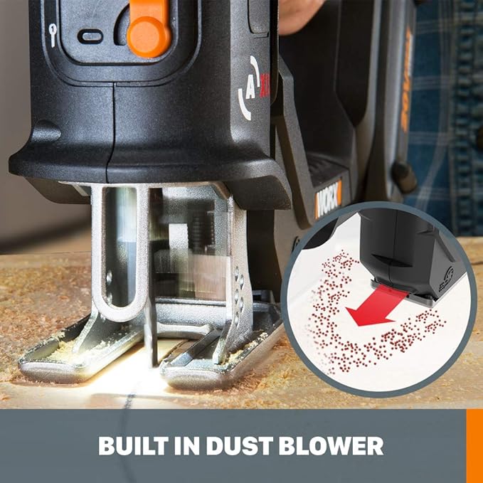 Worx WX550L.9 20V Power Share Axis Cordless Reciprocating & Jig Saw (Tool Only)