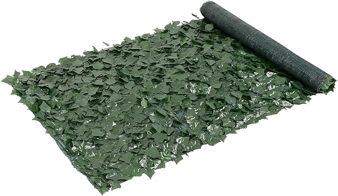 VEVOR Artificial Ivy Privacy Fence Screen, 39 x 98 in Faux Ivy Vine Leaf Hedges Fence, Greenery Privacy Fence with Mesh Cloth Backing, Green Wall Decoration for Outdoor Garden, Yard, Balcony