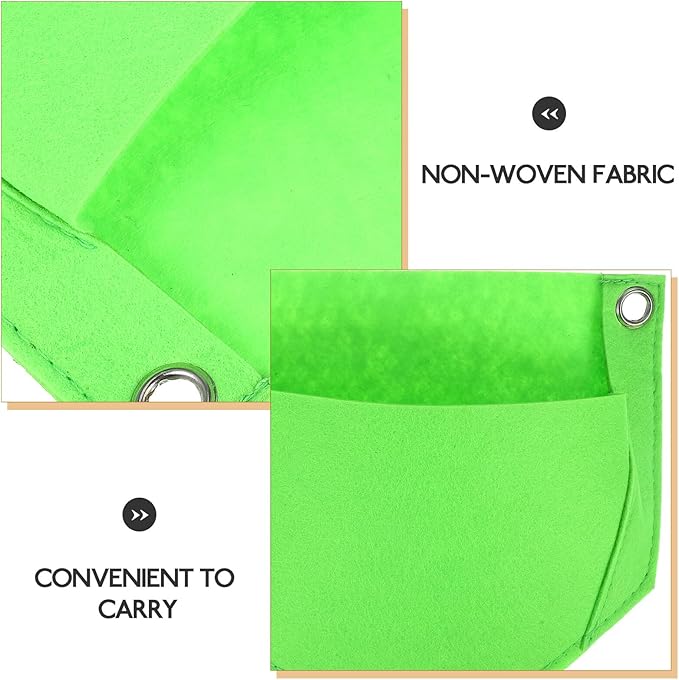 SUPVOX 3pcs Hanging Strawberry Planters Fabric Grow Bags Non-Woven Planting Pouches Vertical Garden Vegetable Growing Bags for Outdoor Wall Hanging