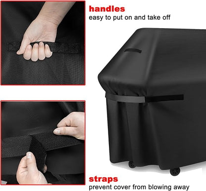Grill Cover, 52-Inch BBQ Grill Cover Heavy Duty Waterproof UV Resistant Tear Resistant for Outdoor Grill, Compatible for Nexgrill Brinkmann Weber Dyna-glo