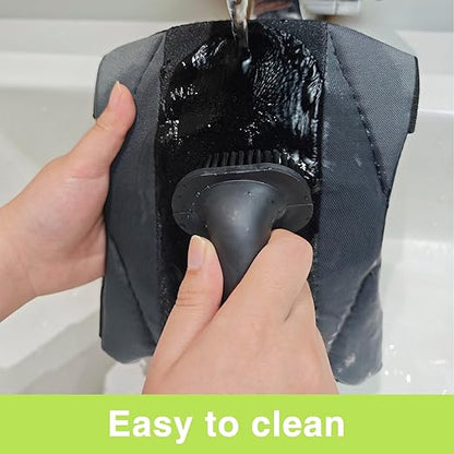 2 Pack Garden Knee Pads for Men Women, Lightweight Waterproof KneePads for Gardening, Anti Slip Leather Foam Padding Kneeling Pads for Flooring and Carpet Cleaning, House work, Gardening Maintain, Knee Protector,Gray