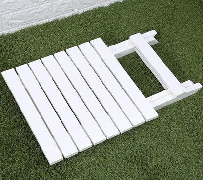 Outdoor Patio Rocking Chairs Folding Side Table Set of 3 Piece Porch Wooden Rockers Small Foldable End Table Furniture Indoor Outside Camping Balcony Garden Lawn and Bistro, White