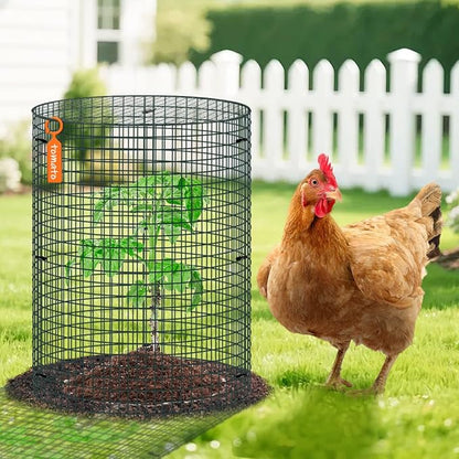 5 Pack Wire Plant Protector with Cover, 16"x12" Detachable Metal Plant Protectors Mesh, Garden Plant Protectors for Shrubs Flowers Vegetables to Keep Rabbit & Chicken Animals Out