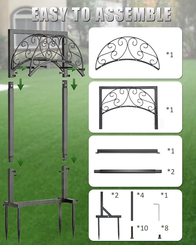 Heavy Duty Garden Hose Holder Freestanding, Metal Water Hose Holders for Outside with 4 Spikes, Rustproof Outdoor Hose Stand Holds 150FT, Free Standing Hose Storage Hanger for Yard Lawn
