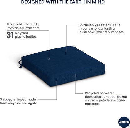 Arden Outdoor Seat Cushion, 19 x 19, Rain-Proof, Fade Resistant Bright Moss Green Leala