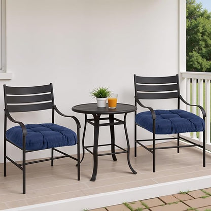 MTMR Water-Repellent Outdoor Chair Cushions Set of 2, 19”X19” Patio Chair Cushions with High Elasticity PP Cotton, No Fading Tufted Seat Cushions for Outdoor Furniture, Thick and Large Patio Cushions
