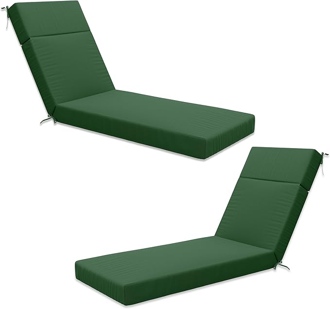 Chaise Lounge Cushion for Outdoor Furniture, Waterproof Fade and Tear Resistant Lounge Deck Chair Cushions for Patio Lawn Pool Resort Hotel