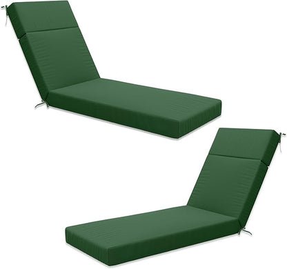 Chaise Lounge Cushion for Outdoor Furniture, Waterproof Fade and Tear Resistant Lounge Deck Chair Cushions for Patio Lawn Pool Resort Hotel