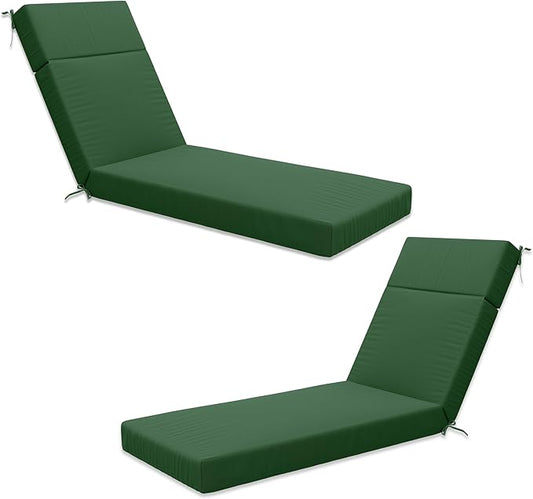 Chaise Lounge Cushion for Outdoor Furniture, Waterproof Fade and Tear Resistant Lounge Deck Chair Cushions for Patio Lawn Pool Resort Hotel