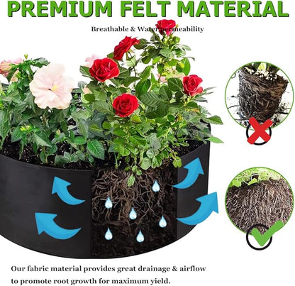 Fabric Raised Garden Bed, Raised Planters for Outdoor Plants, Rectangle Garden Grow Bag for Herb Flower and Vegetables, 2 ft X 4 ft